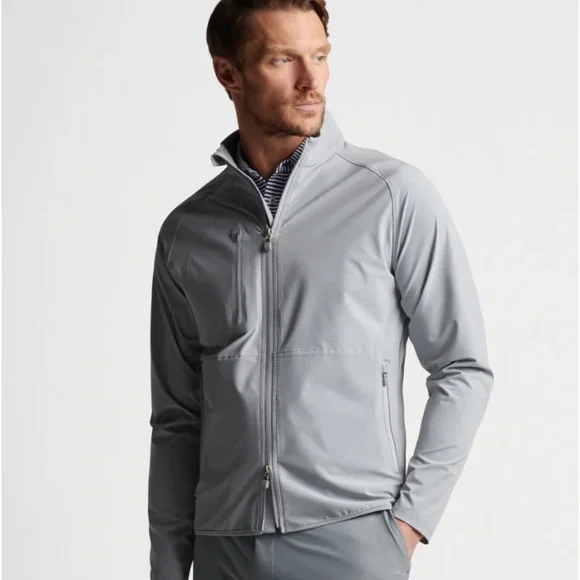 LIKE NEW Peter Millar Flex Adapt Wind Cheater Shell in British Grey (Size S) Lightweight & Shirt Jackets
